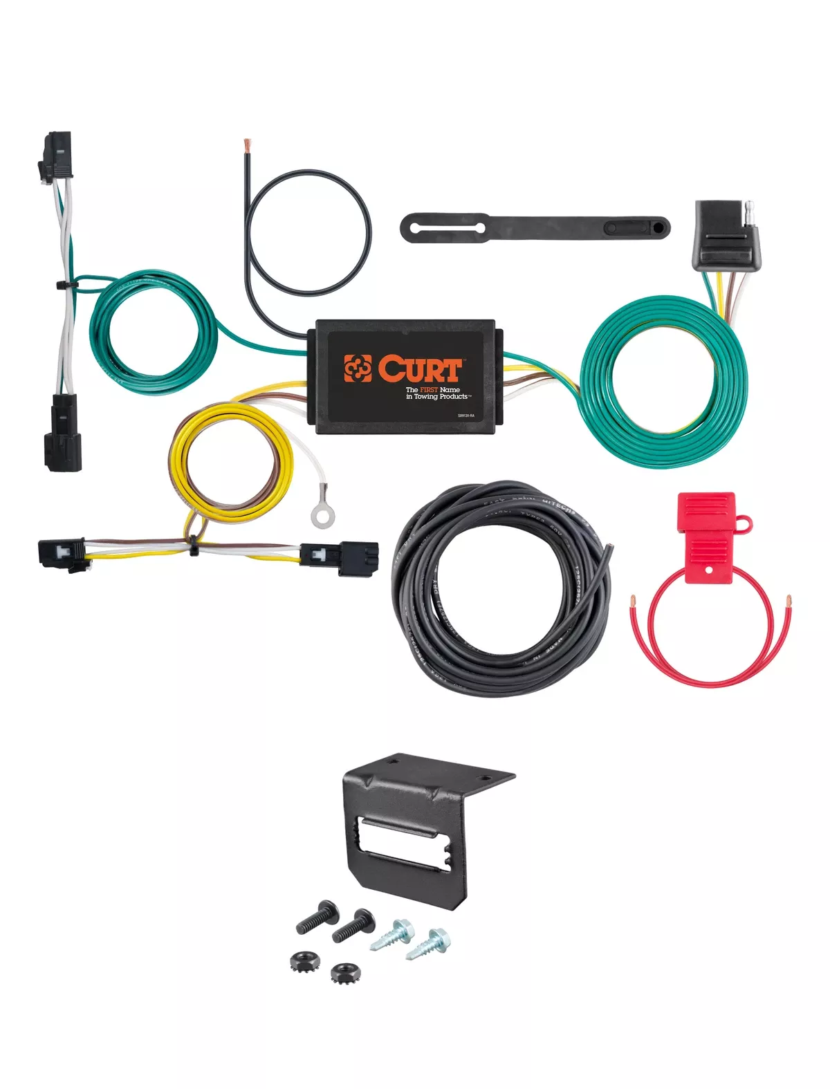 16-24 Chevrolet Malibu Sedan CURT 4-flat Plug and Play Trailer Wiring