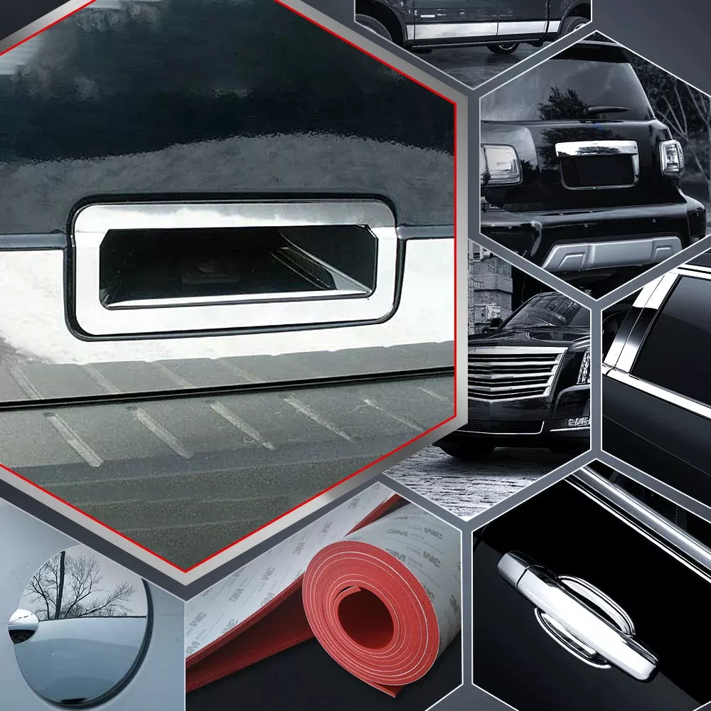 2pcs Stainless Steel Tailgate Handle Accent Trim Ring09-12 Ford Flex