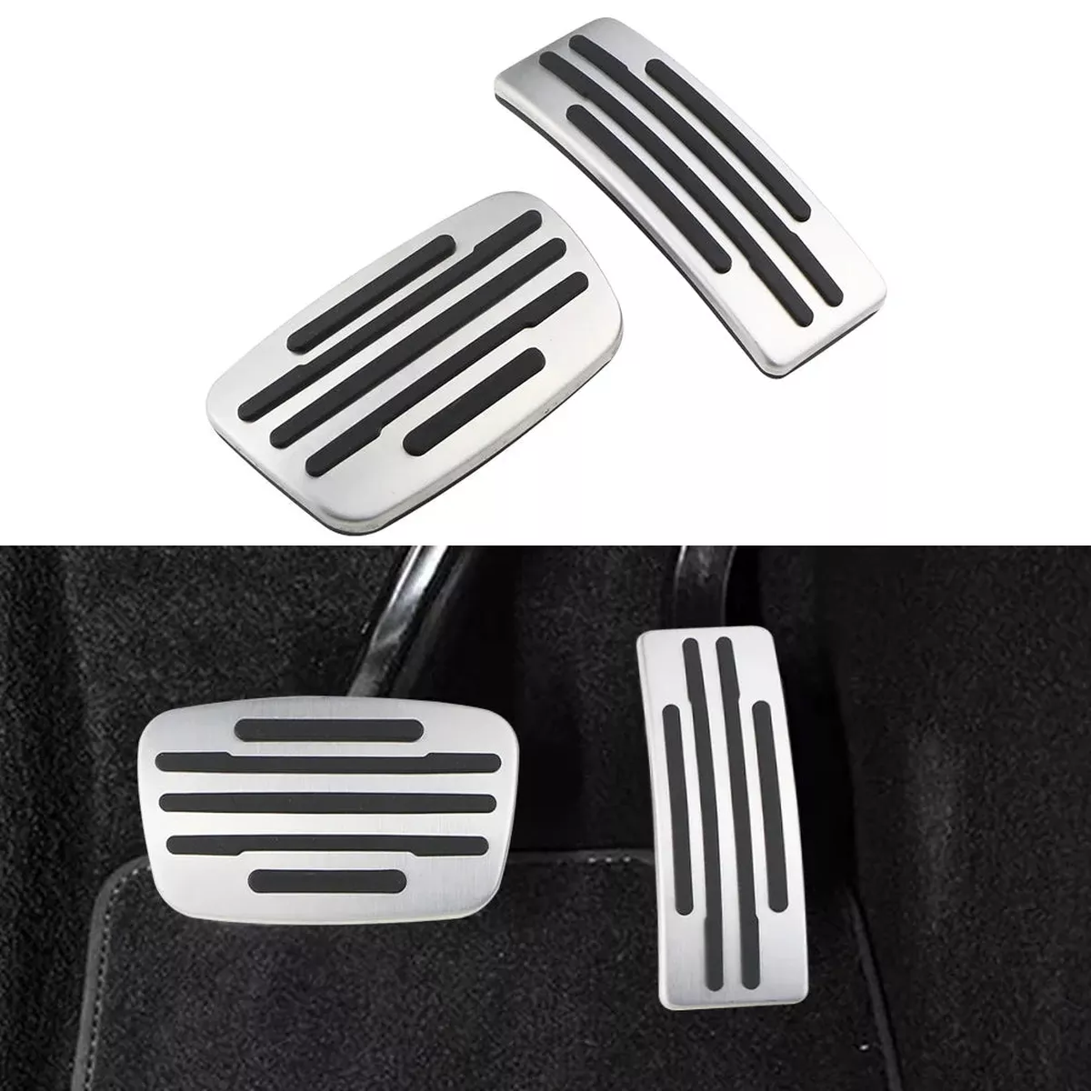 Pedal Covers For Chevrolet Trailblazer Stainless Steel With Anti Slip Rubber Inserts